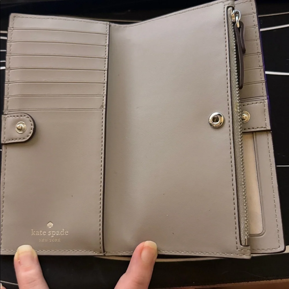 Kate Spade gray Leather Clutch
